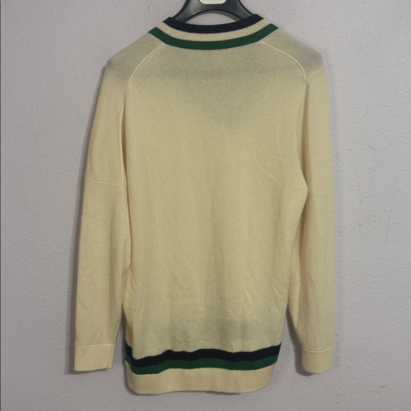 Tibi Women Washable Wool/Cashmere Blend Striped Warp V-Neck Pullover Size XS - Picture 7 of 10
